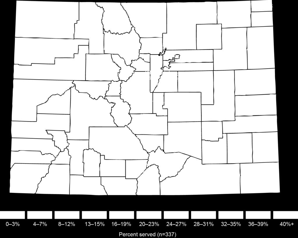 Colorado counties (64) represented