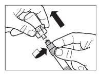 After the saturation period, make sure that the plunger is pushed all the way down in the syringe.