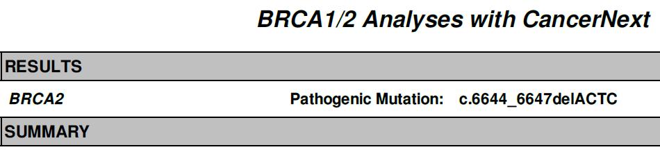 CASE 1 Proceed with Ambry BRCA1/2 with