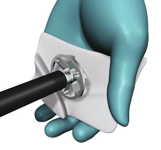 Figure 129 Humeral head trial adaptor dissasembly Attach the forked removal tool to the 4-sided ratcheting handle.