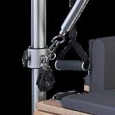 width of the tower frame - Highly adjustable headrest, shoulder rests, and footbar - Three gear
