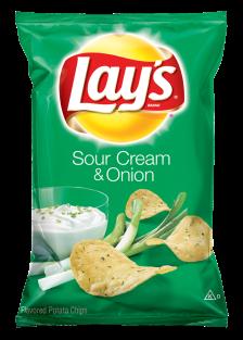 A one-ounce serving of LAY S Classic potato chips has less sodium than a one-ounce serving of wheat
