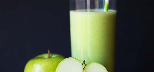 Green Apple Calories: 206 Protein: 13g Carbs: 33g 1 Scoop Vanilla IdealShake 1 Cup Orange Juice 1 Cup Spinach 1/2 Green Apple The Shakedown: Popeye was no