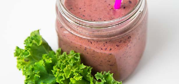 Blueberry Kale Calories: 237 Protein: 18g Carbs: 38g 1 Scoop Vanilla IdealShake 1/2 Cup Greek Yogurt 1/2 Cup Blueberries 1 Cup Kale 1/2 Cup Pineapple (Add water for consistency) The