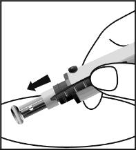 Disposal of the Lancet Unscrew the lancing device cover.