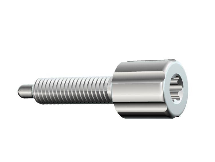 Introduce the Glenosphere Jackscrew into the threaded hole at the top of the Glenosphere.