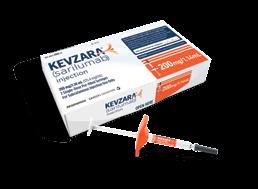 KEVZARA OFFERS CONSISTENT EVERY-2-WEEK DOSING FOR YOUR PATIENTS 1 Recommended dose is 200 mg every 2 weeks as a subcutaneous injection 1 KEVZARA can be used with or without MTX or other conventional