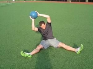 the ground isolates the obliques and abs to perform
