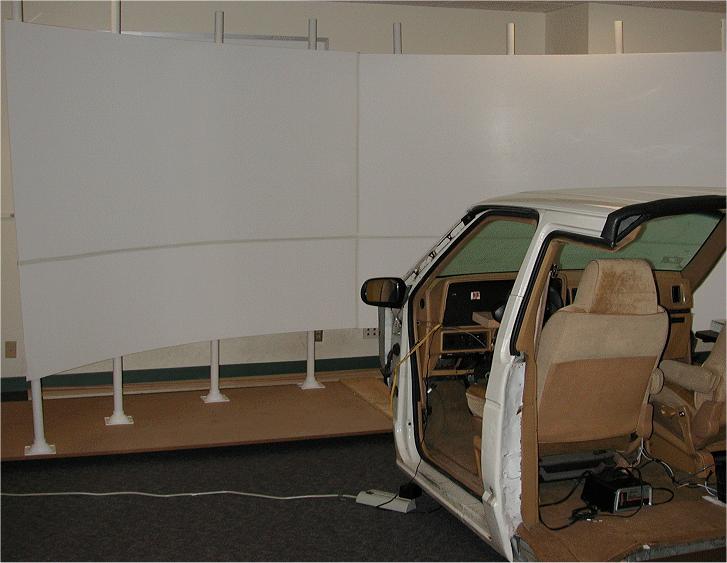 Apparatus Northeastern University s Virtual Environments Driving Simulator, shown in Figure 1, was used to collect data. Figure 1. Driving simulator configuration.