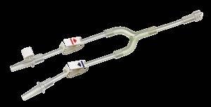 3 cm) overall length Male luer on single leg 10003 color coded clamps 10003OS white clamps with color coded arrows DLP Y Type Coronary Perfusion Adapters These adapters feature a rigid Y with two