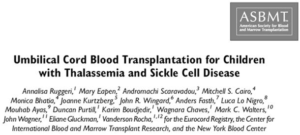 Survival in SCD after MRD Survival in SCD after MRD 10 consecutive SCA patients: HCT by EBMT 90% survival 90% SCA disease free survival 10% transplant related mortality Conclusion: HCT from a