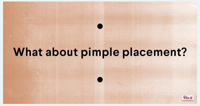 What does pimple placement indicate? While acne can appear all over the face, back, neck, and chest, certain spots can be indicative, or at least suggestive, of what the issue might be.