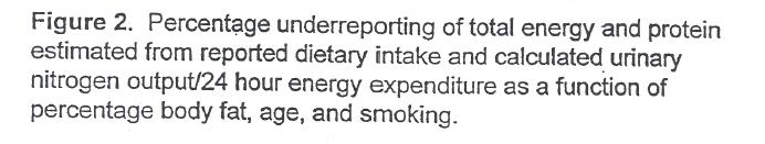 Underreporting of Energy and