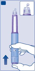 Press and hold in the dose button until the dose counter returns to 0. The 0 must line up with the dose pointer. A drop of Saxenda should appear at the needle tip.