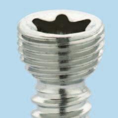 4 mm VA locking screw has rounded shape that facilitates