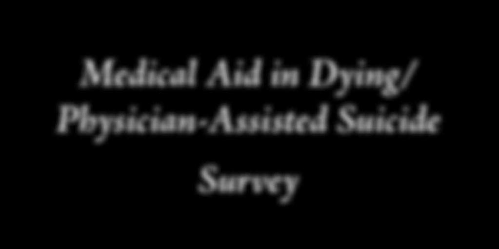Medical Aid in Dying/