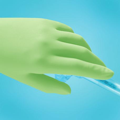 reduction in one or more physical properties of a glove material due to contact with a chemical.