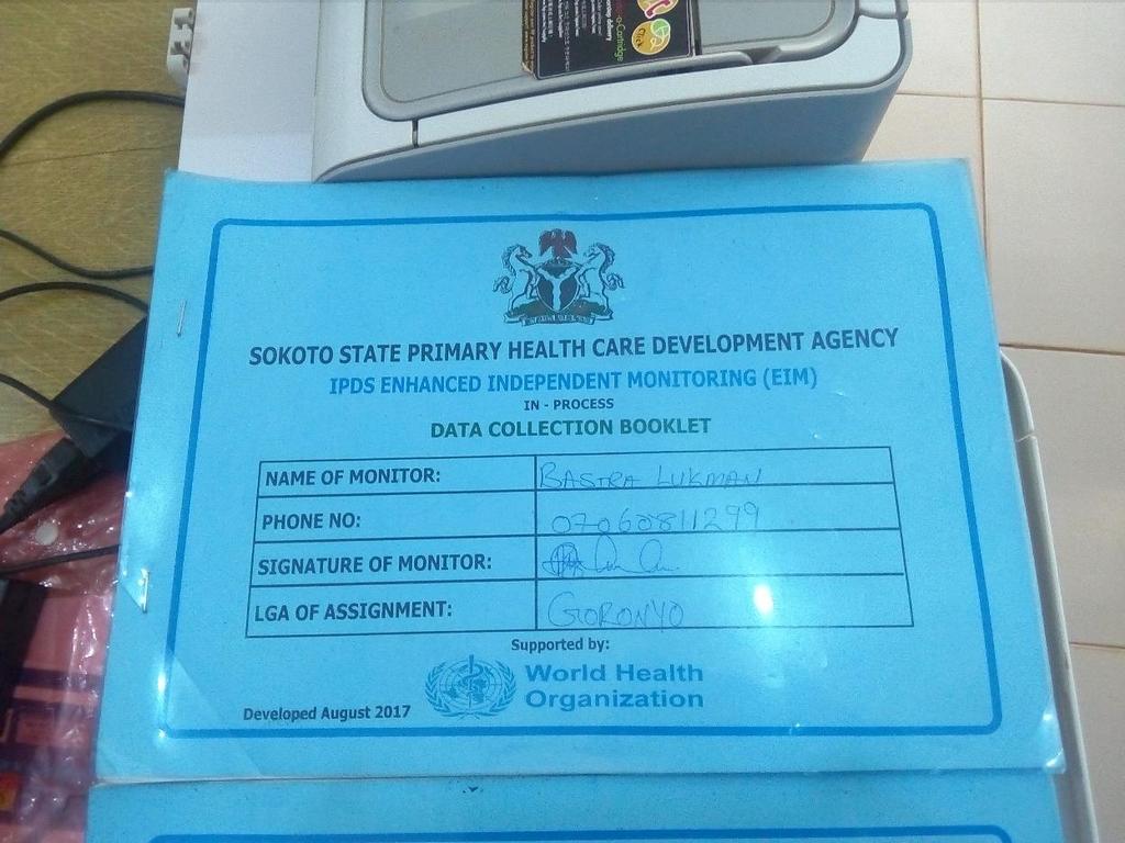 Piloting of revised SOP to improve Enhanced Independent Monitoring New SOP has been developed and piloted in Sokoto and Borno Introduction of booklets used by EIM Monitors during in & end process The