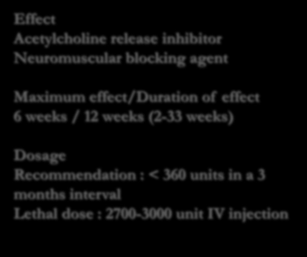 months interval Lethal dose : 2700-3000 unit IV