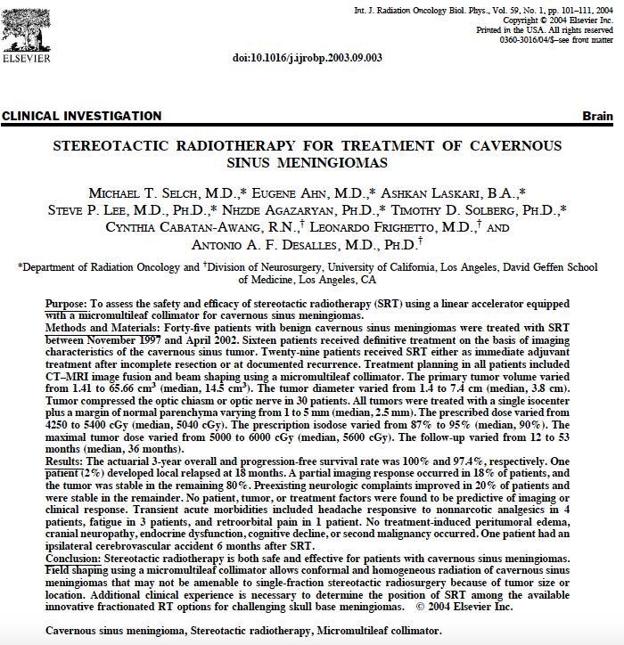 45 pts, 44 with cranial neuropathies Compression OA: 30