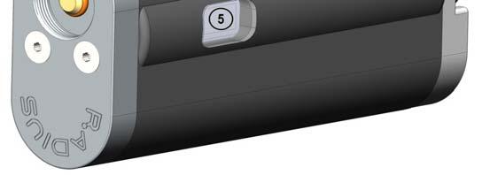 This button is also used to change the user settings on the ProVari Radius. The two smaller buttons are used to change power settings.