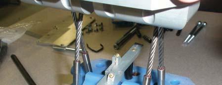 The front covers should be fitted when the leg bones are being assembled to the knee, see leg assembly 3.