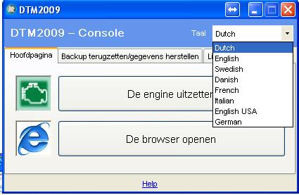 Language configuration DTM2009 has Multilanguage built-into the software, therefore it is very important to set the default language after the startup