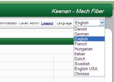 The following available languages are: 1) Danish 2) German 3) English 4) French 5) Hungarian 6) Italian 7) Dutch 8) Swedish 9) English USA 10) Chinese