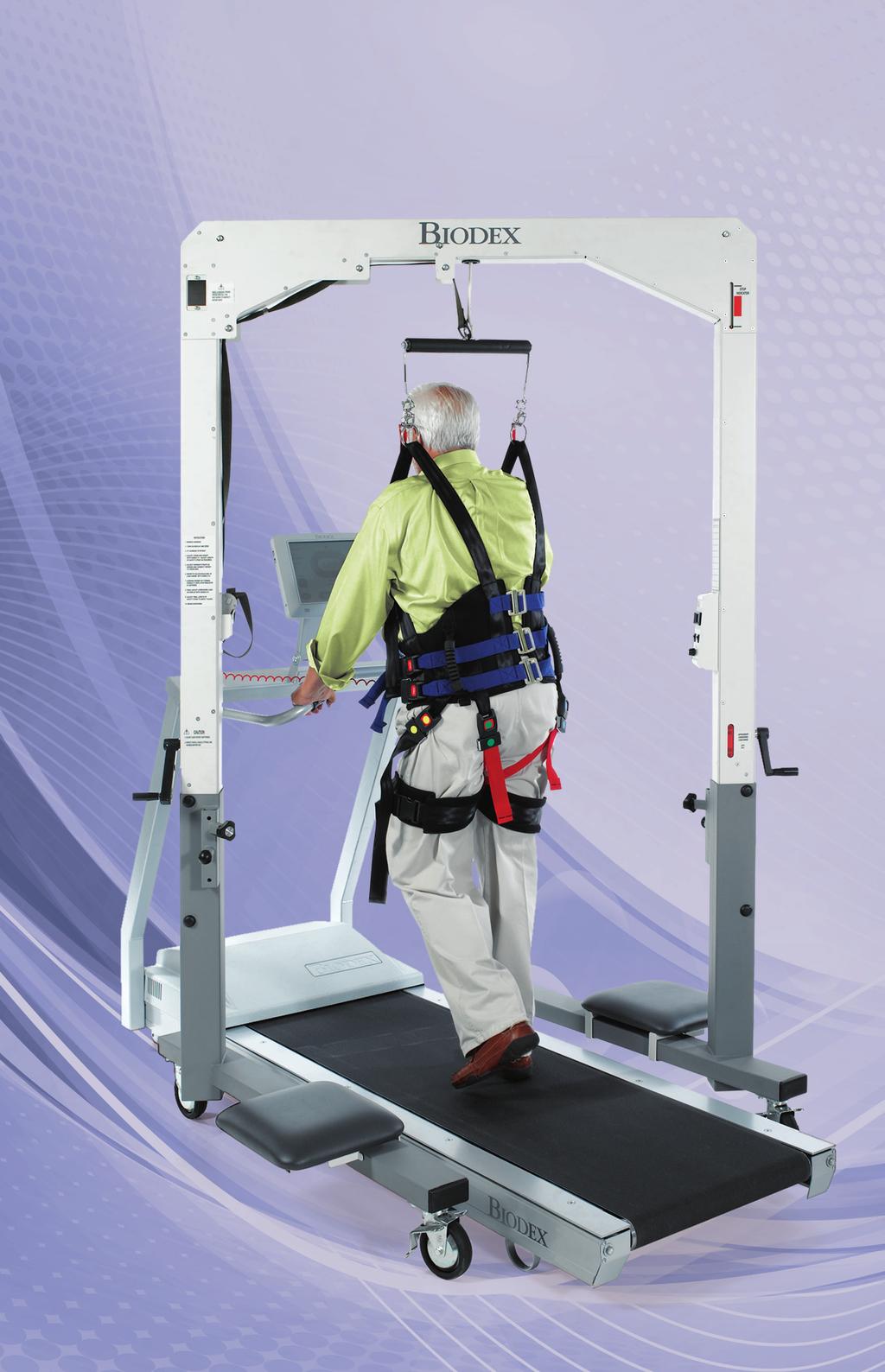 Unweighing System The Biodex Unweighing System enables partial weight-bearing therapy with the assurance of patient comfort and safety, and with convenient access to the patient for manual assistance