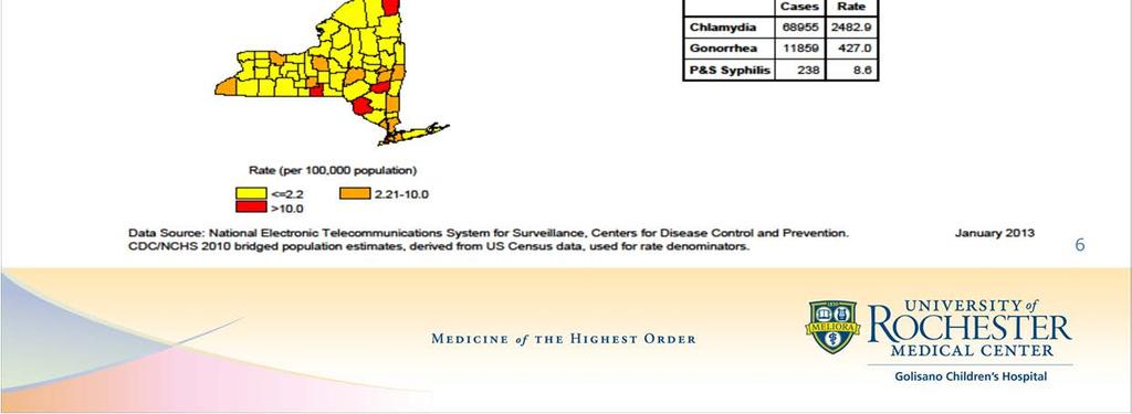 Looking at 2011 data this illustrates the rates of all reportable STDs--take a look