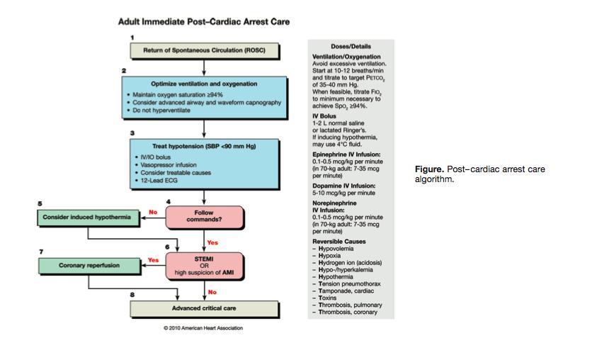 Invasive management after cardiac arrest Guidelines Part 9: Post Cardiac Arrest Care : 2010 American Heart