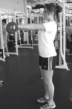 7) Front Raise w/dumbbell(s) Pointers: