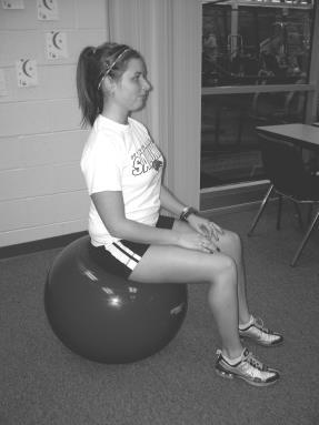34 BALANCE EXERCISES 1) Crunches/Sit-ups on Fit-Ball Pointers: Be sure that you can maintain your balance a spotter is very helpful.