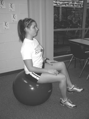 35 4) Balance on Knees on FitBall Pointers: Very difficult.