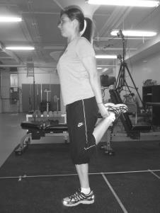 Bring 39 f) Calf: In a standing position, place your palms flat against the wall in front of you.