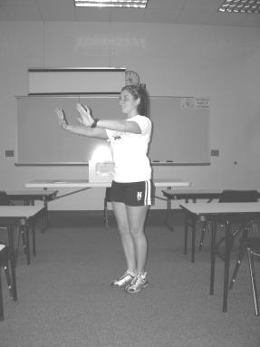 WARM-UP (cont.) 4 b) Front Push: Standing or sitting with torso in good posture position.