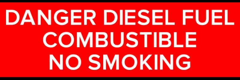 00 Danger Diesel Fuel sign for