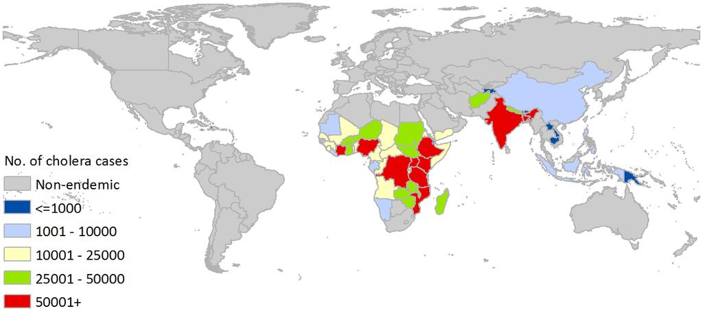 Burden of cholera in endemic countries 2008-2012 Ali M, Nelson AR, Lopez AL, Sack DA.