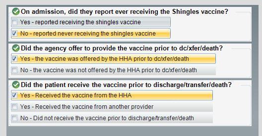 Updating the Patients Shingles Vaccine from Barnestorm Point of Care From Point of Care the visiting staff will update the information from the patient s visit note on the Pt Medical Hx screen.