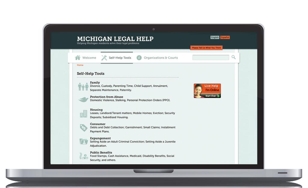 Michigan Legal Help Program The Michigan Legal Help Program provides self-help information and automated generation of legal documents for citizens who are navigating the state s civil court system