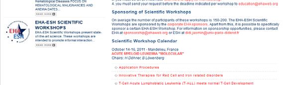 conferences : ESH-ENERCA Training Course: HAEMOGLOBIN DISORDERS: Laboratory Diagnosis and Clinical Management April 01 - April