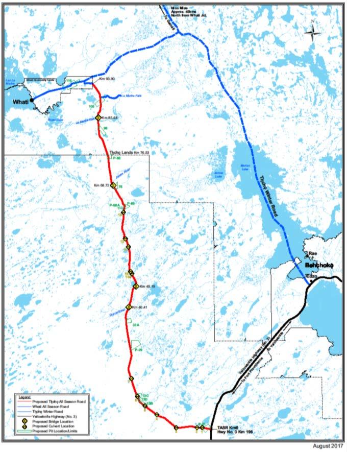 Proposed Road, Water Crossings and Gravel Pits Starts at KM196 off