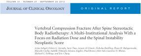 Vertebral compression fracture (VCF) after spine stereotactic body radiation