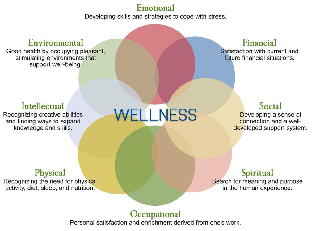 8 Wellness Dimensions Adapted from Swarbrick, M. (2006).
