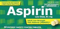 ANALGESICS Aspirin 81 mg Analgesic Diphenhydramine HCl 25