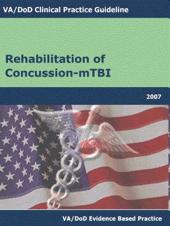 Clinical Management of mtbi VA/DoD Clinical Practice Guidelines for Management of Concussion/mTBI Evidence based First large system-wide CPGs Released in March, 2009 Focused on symptoms treatment