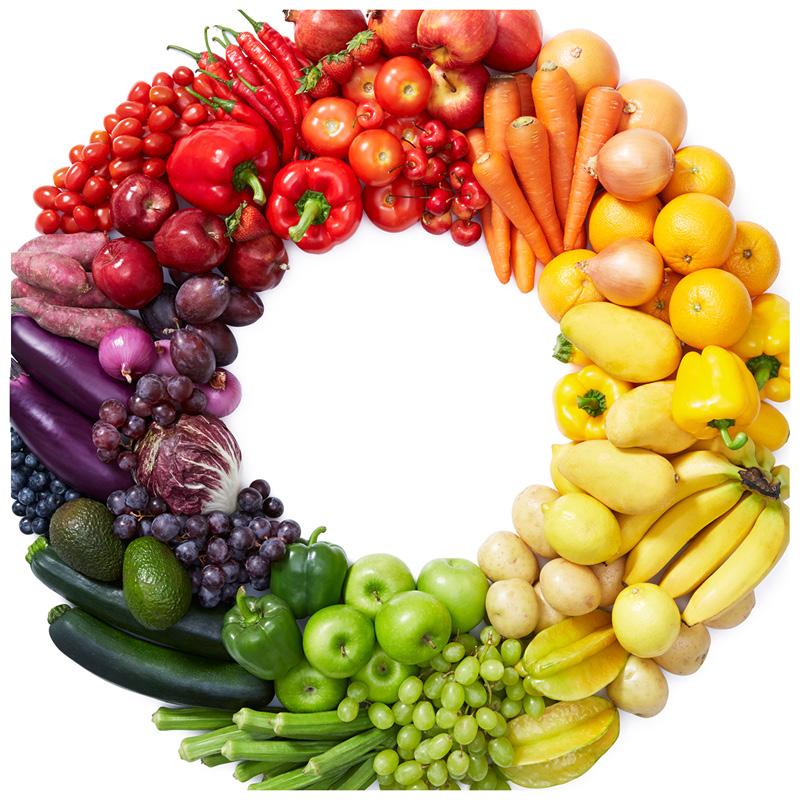 that they need to consume at least 5 fruits and vegetables a day the importance of eating a rainbow (a variety of fruits and vegetables) that color can indicate different nutrients available in