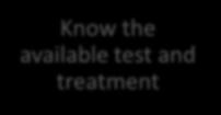 available test and treatment Know the parent