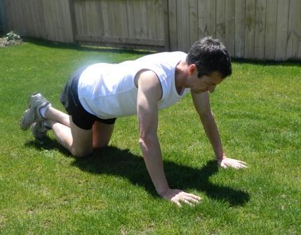 Knee Push-up Target area: Chest, shoulders, arms 1.