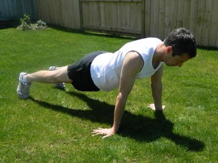 Bicep Push-up Target area: Chest, shoulders, biceps (front of arms) 1.